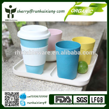 Conjunto de la taza de la fibra de la planta de la naturaleza de la eco-vida